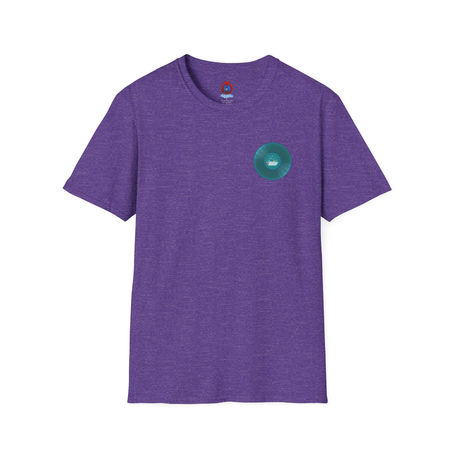 Classic Donut Tee - Unisex Soft-Style - "Bathtub Fun" - dark aquamarine donut