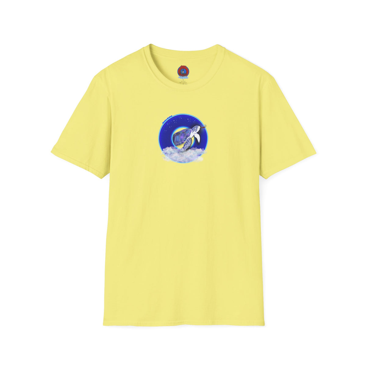 Classic Donut Tee - Unisex Soft-Style - "Clueless Wallob's Donuts" - vivid blue sky donut