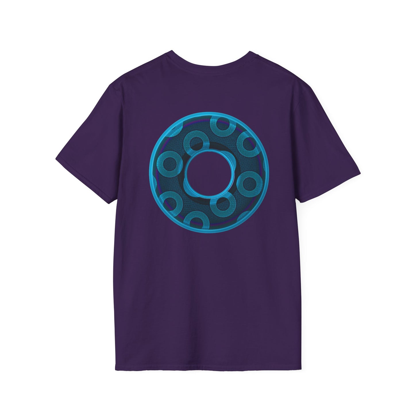Plain Donuts/Unisex Soft-Style - "Plain Rustic Paradoxical Donuts" - light blue/dark blue donuts