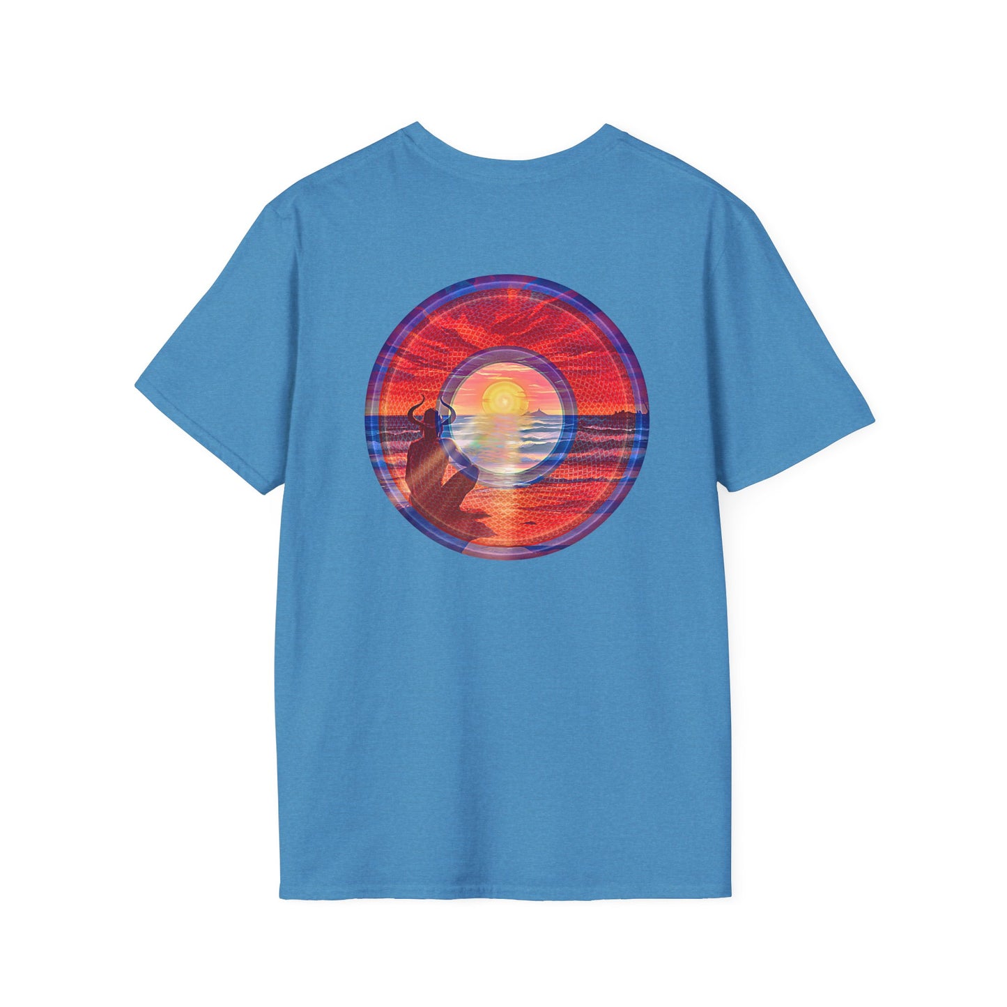 Classic Donut Tee - Unisex Soft-Style - "The Squirming Donut" - red picture donut