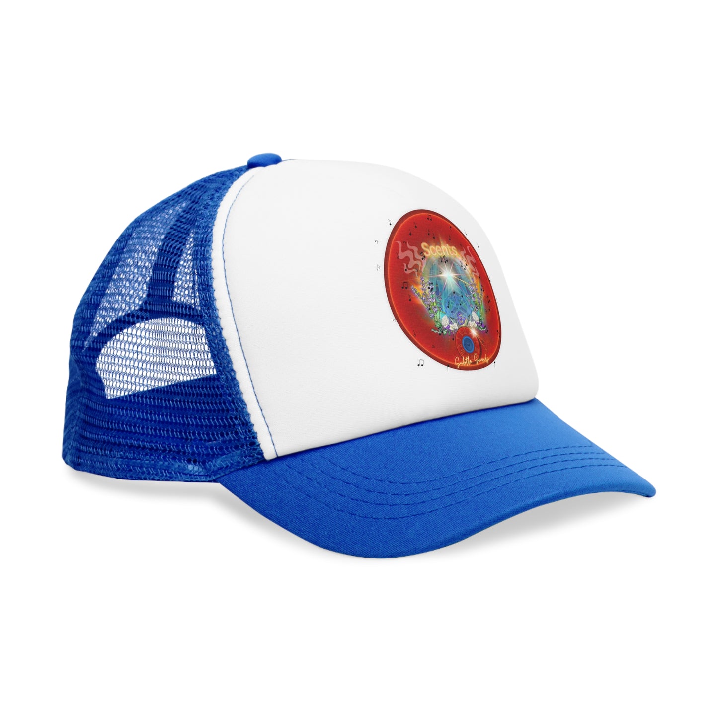 Lumpy Trucker Hat - "A View of a Hat that You Love" - red donut