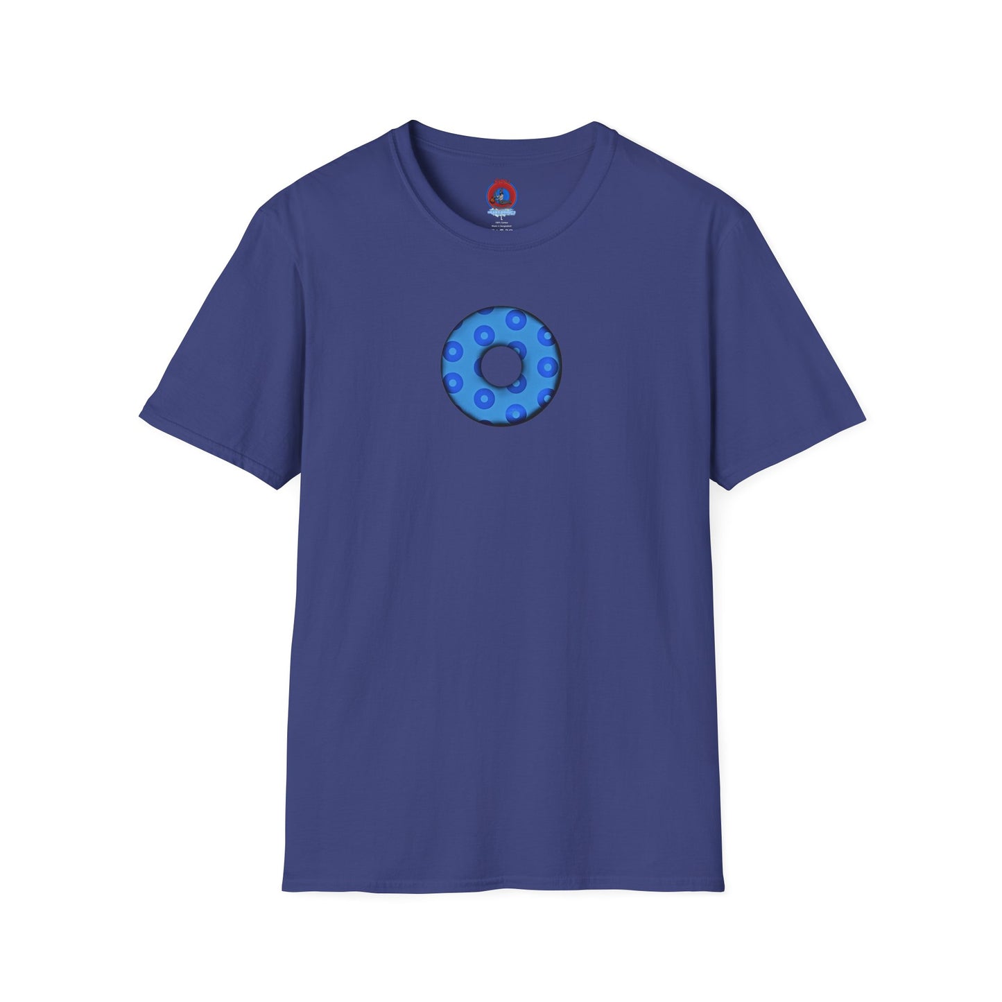 Plain Donuts/Unisex Soft-Style - "Plain Blimpy Paradoxical Donuts" - blue/light blue donuts