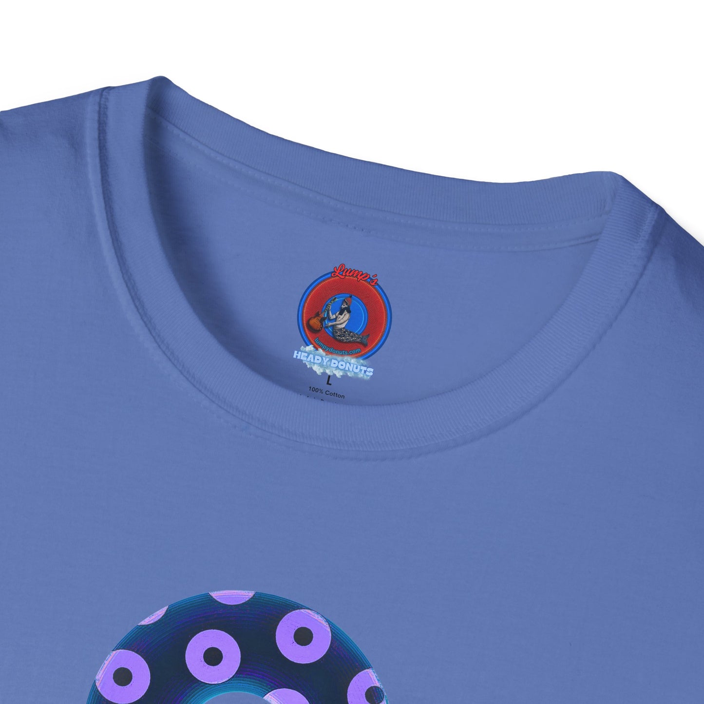 Plain Donuts/Unisex Soft-Style - "Plain Blimpy Paradoxical Donuts" - dark blue/light purple donuts