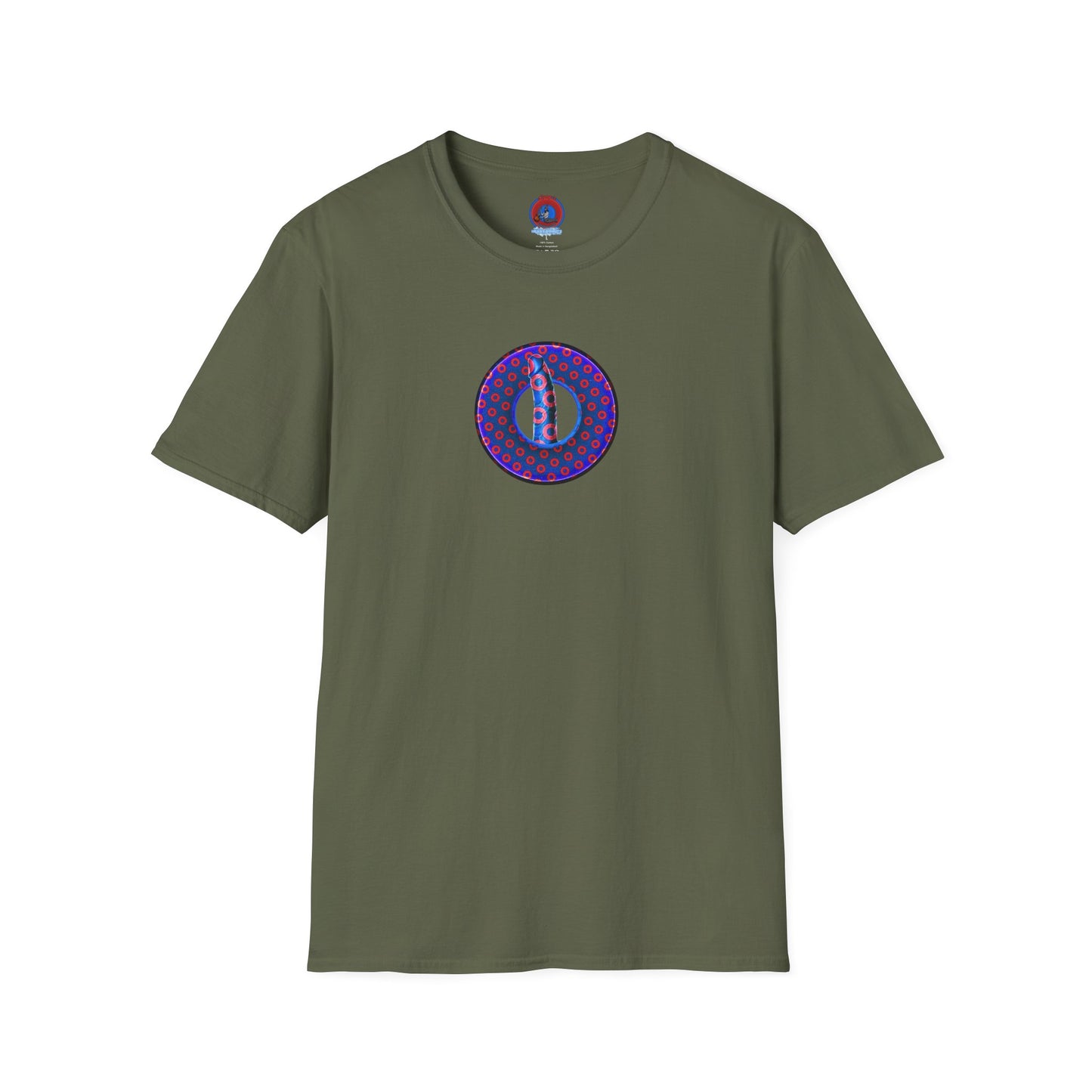 Classic Donut Tee - Unisex Soft-Style - "Sir Richard's Phamous Donut" - series 1.0  - variant 3 - red/blue paradox donut