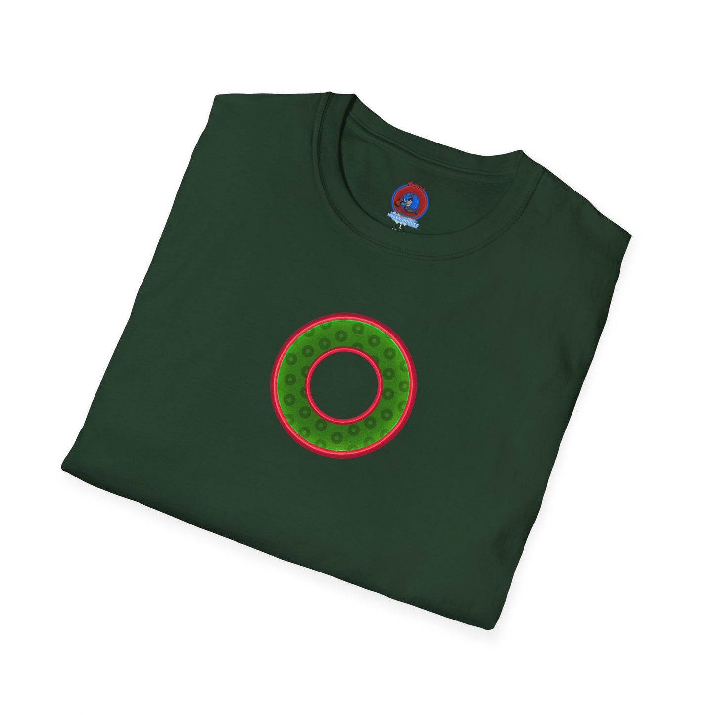 Plain Donuts/Unisex Soft-Style - "Plain Wide Mouthed Paradoxical Donuts" - Irish green/red donuts