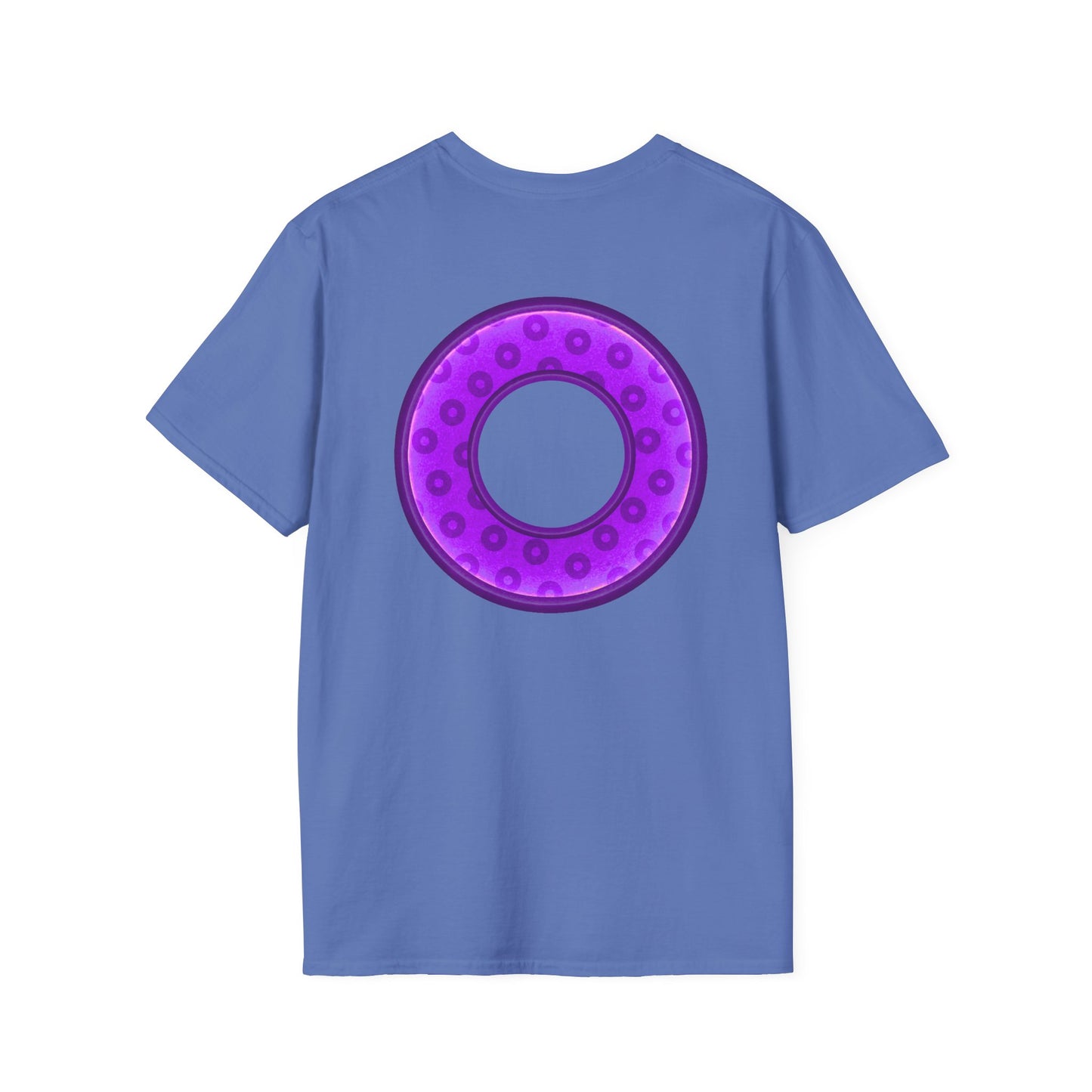 Plain Donuts/Unisex Soft-Style - "Plain Wide Mouthed Paradoxical Donuts" - bright purple/dark purple donuts