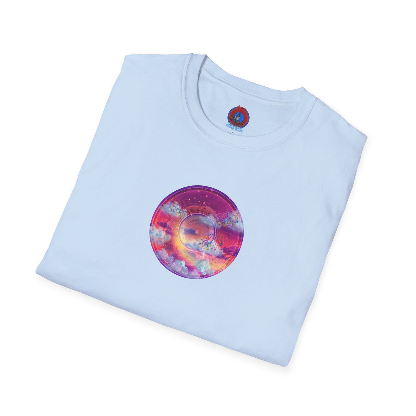 Classic Donut Tee - Unisex Soft-Style - "Pillow Donuts of Cotton" - vivid magenta pic donut