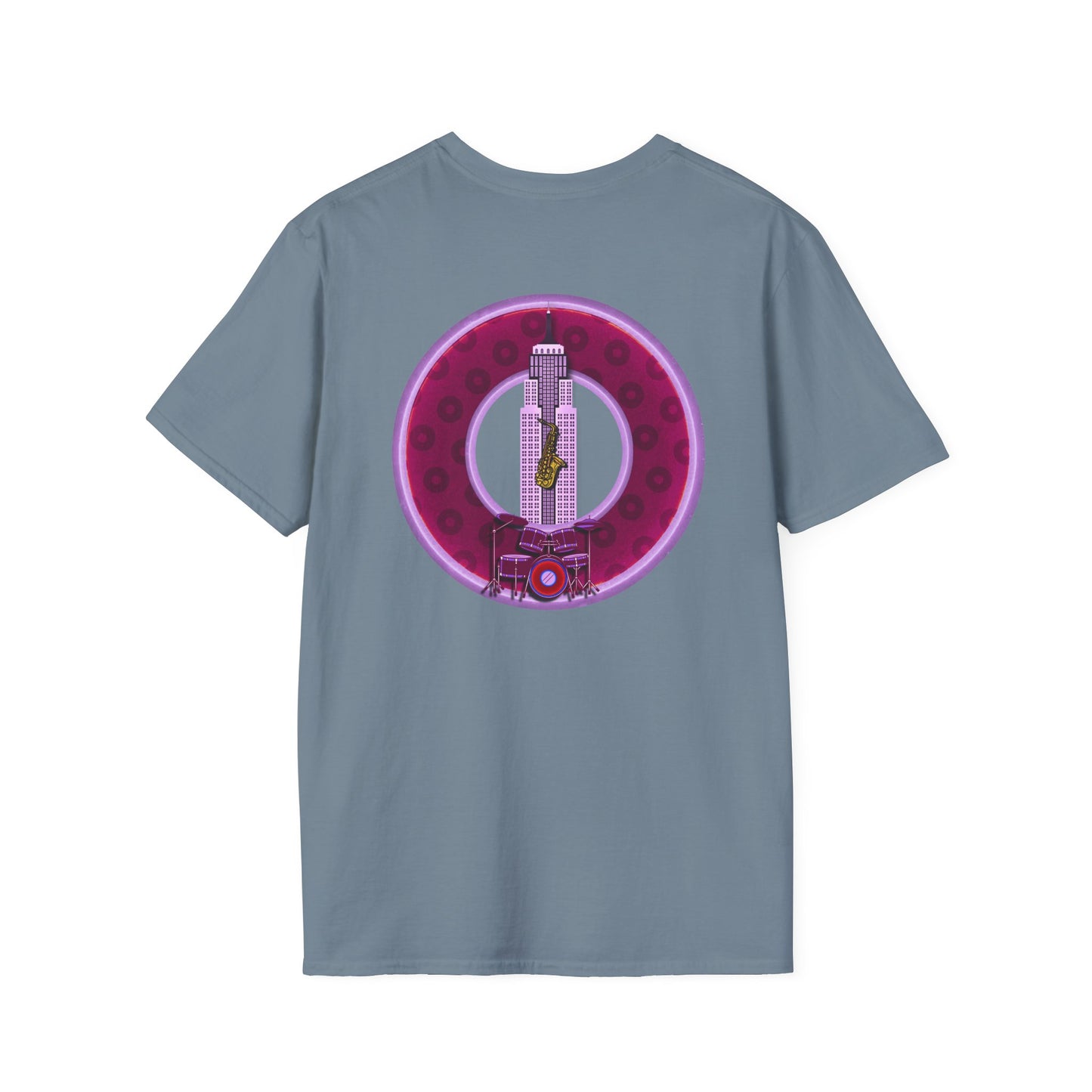 Classic Donut Tee - Unisex Soft-Style - "Simple Prep Donuts" - widemouthed purple/light purple donut