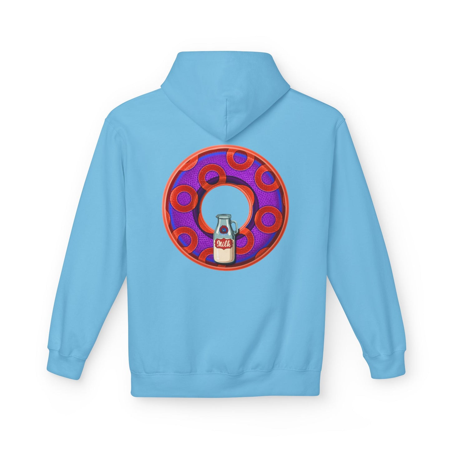 Fleece Harry Hoodies [Midweight Soft-style] - "Wooked Cream Dairy - YEMSG Donut" - blue/blue rustic paradox donut - variant 6