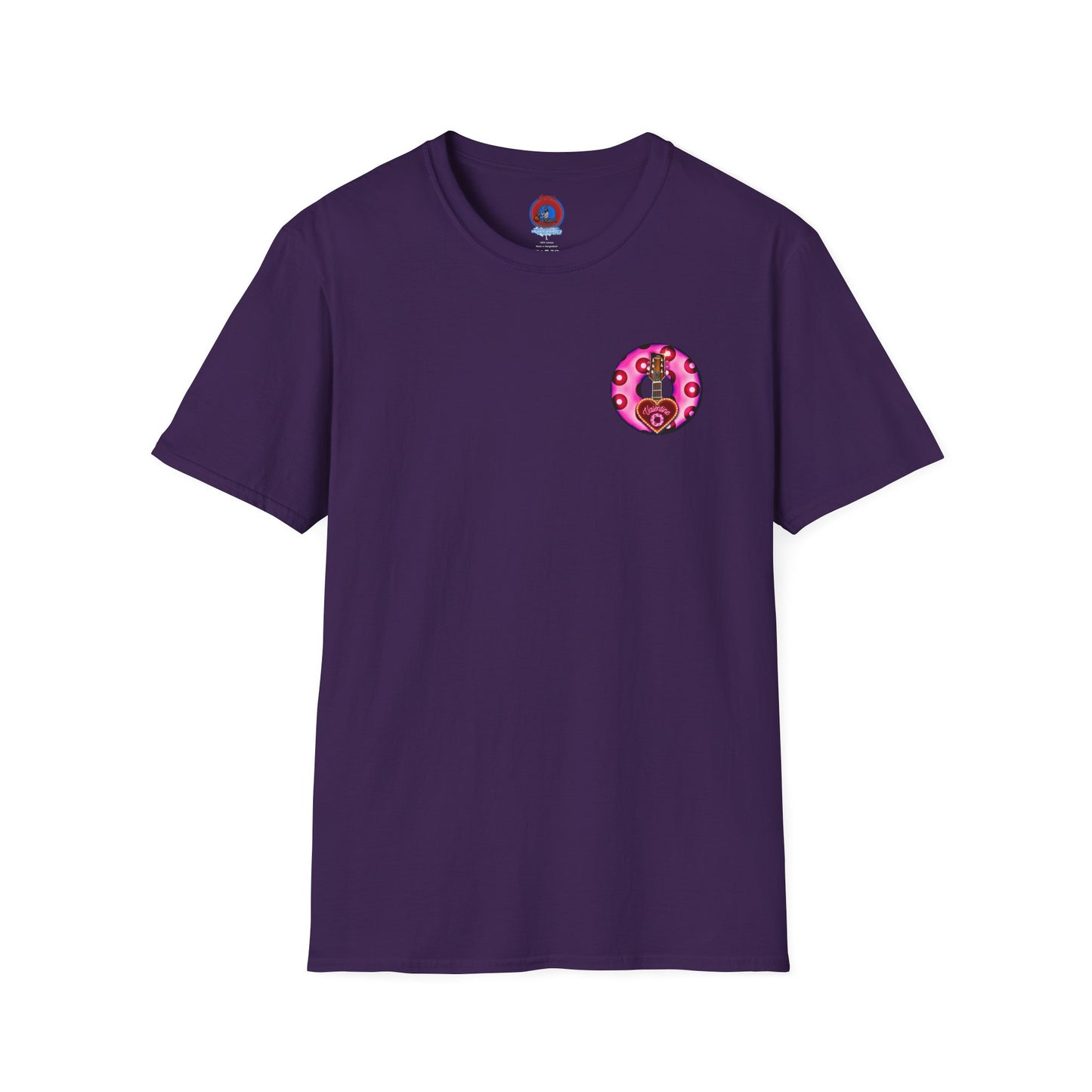 Classic Donut Tee - Unisex Soft-Style - "Would You Be My Donut?" - paradoxical bubblegum pink/red donut - variant 2