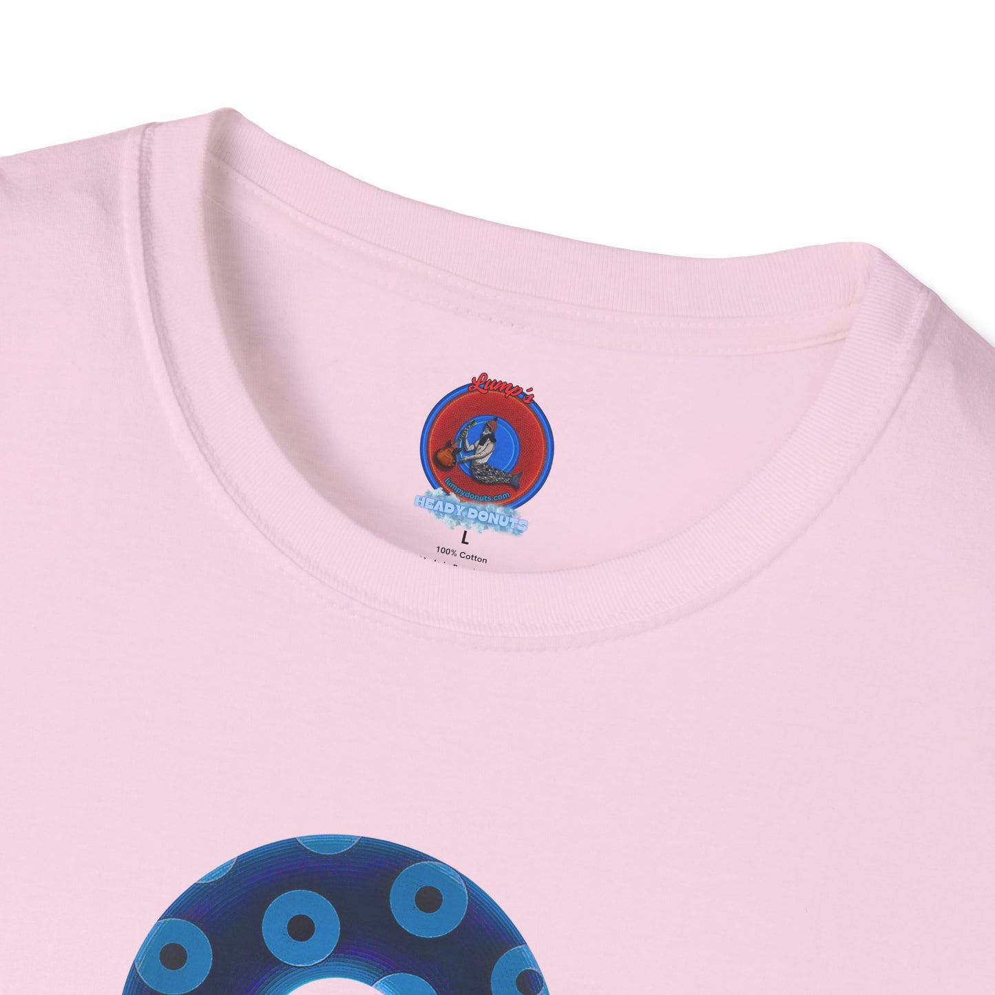 Plain Donuts/Unisex Soft-Style - "Plain Blimpy Paradoxical Donuts" - dark blue/sky blue donuts