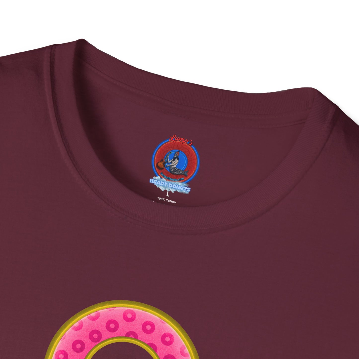 Plain Donuts/Unisex Soft-Style - "Plain Wide Mouthed Paradoxical Donuts" - pink/gold donuts
