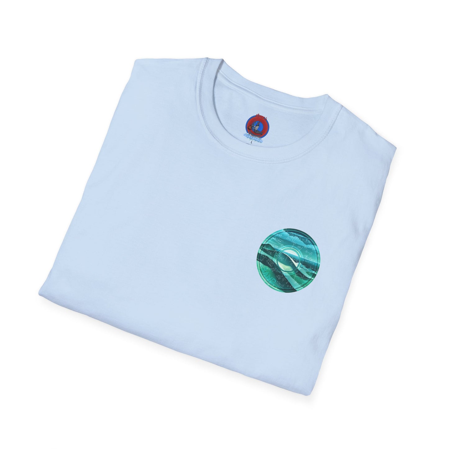 Classic Donut Tee - Unisex Soft-Style - "The Equating Donut " - series 1.0  - teal donut