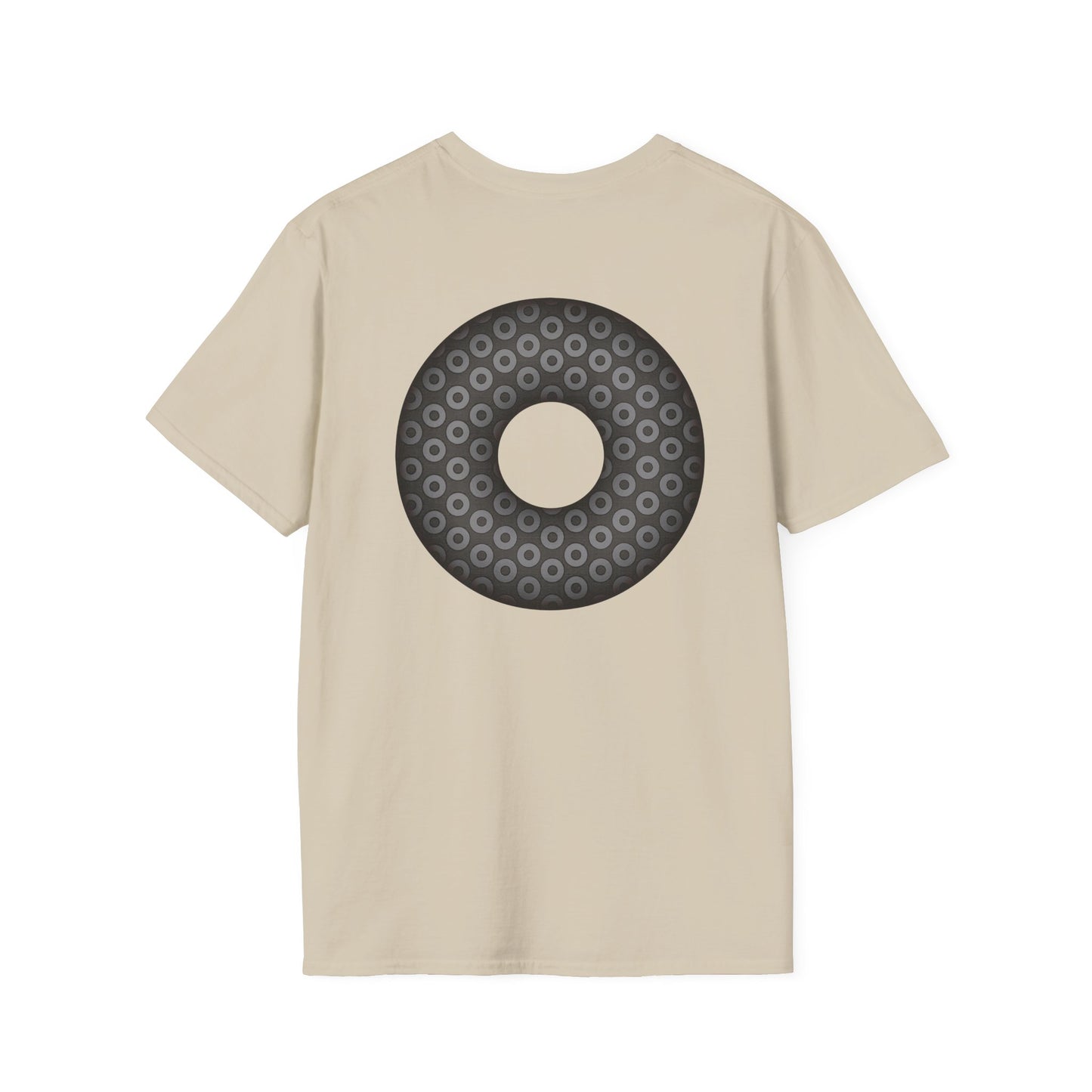 Plain Donuts/Unisex Soft-Style - "Plain Paradoxical Grided Donuts" - gray/dark gray donuts