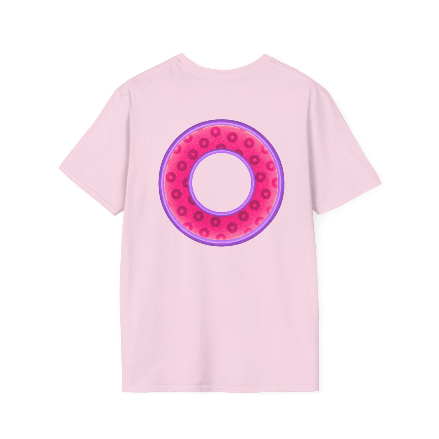 Plain Donuts/Unisex Soft-Style - "Plain Wide Mouthed Paradoxical Donuts" - magenta/light purple donuts
