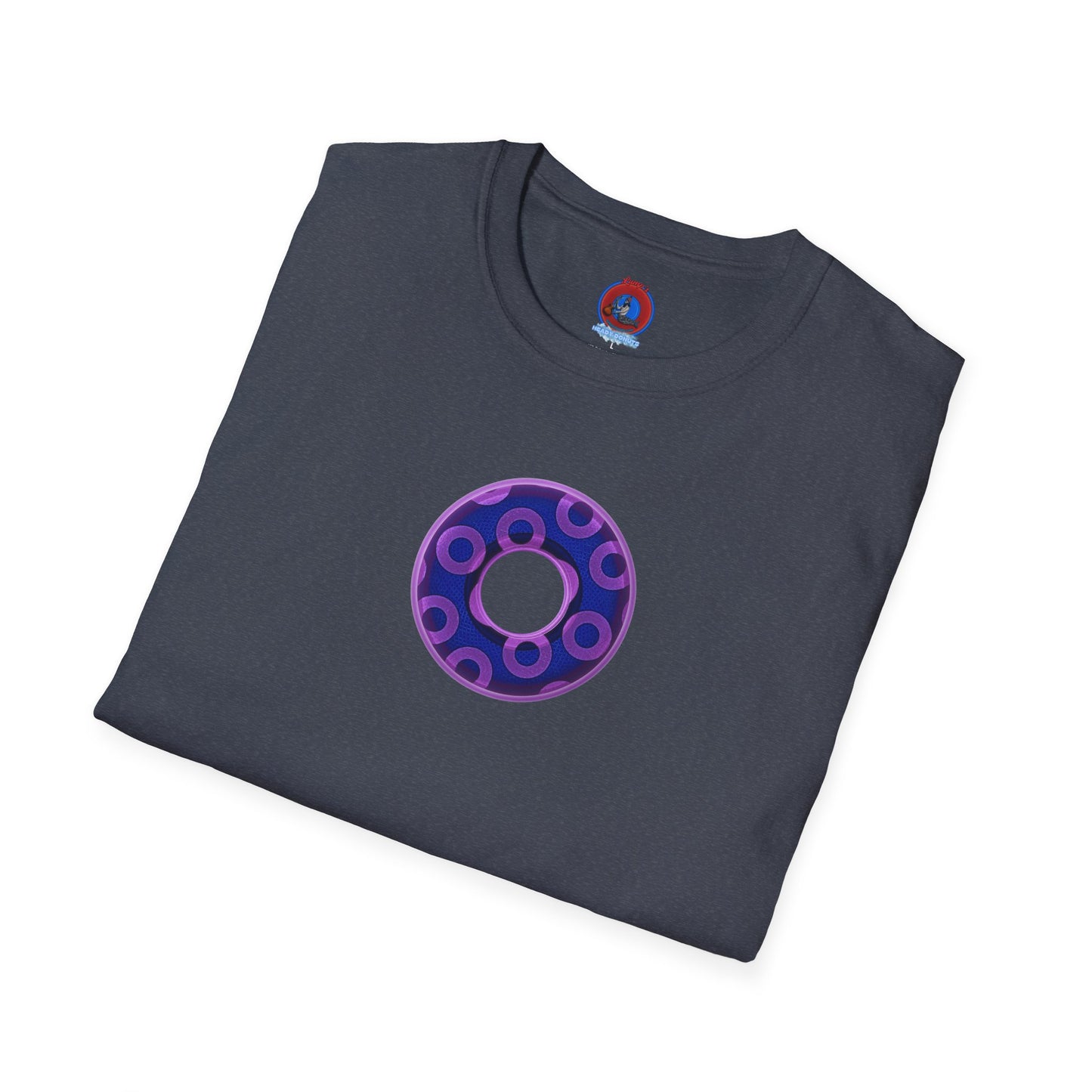 Plain Donuts/Unisex Soft-Style - "Plain Rustic Paradoxical Donuts" - light purple/dark blue donuts