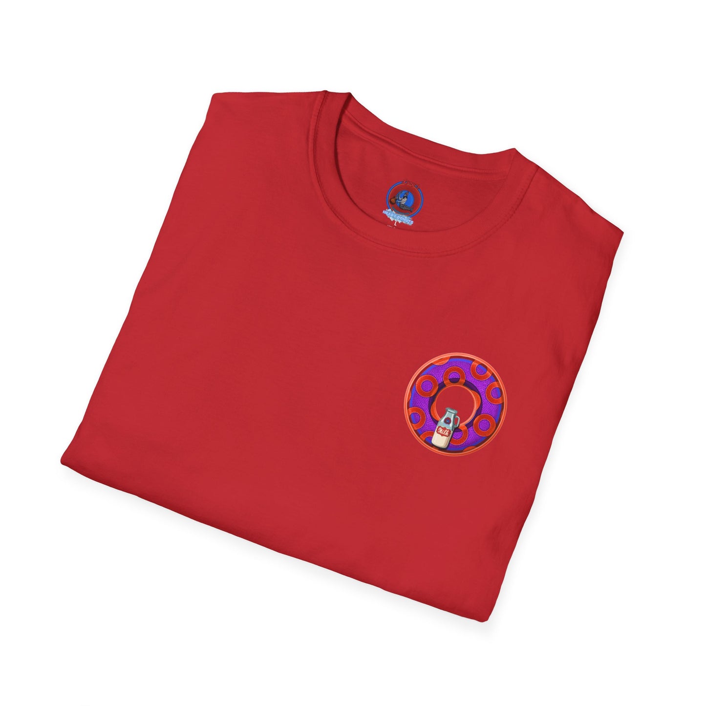 Classic Donut Tee - Unisex Soft-Style - "Wooked Cream - YEMSG Donut " -purple/red rustic paradox donut - variant 6