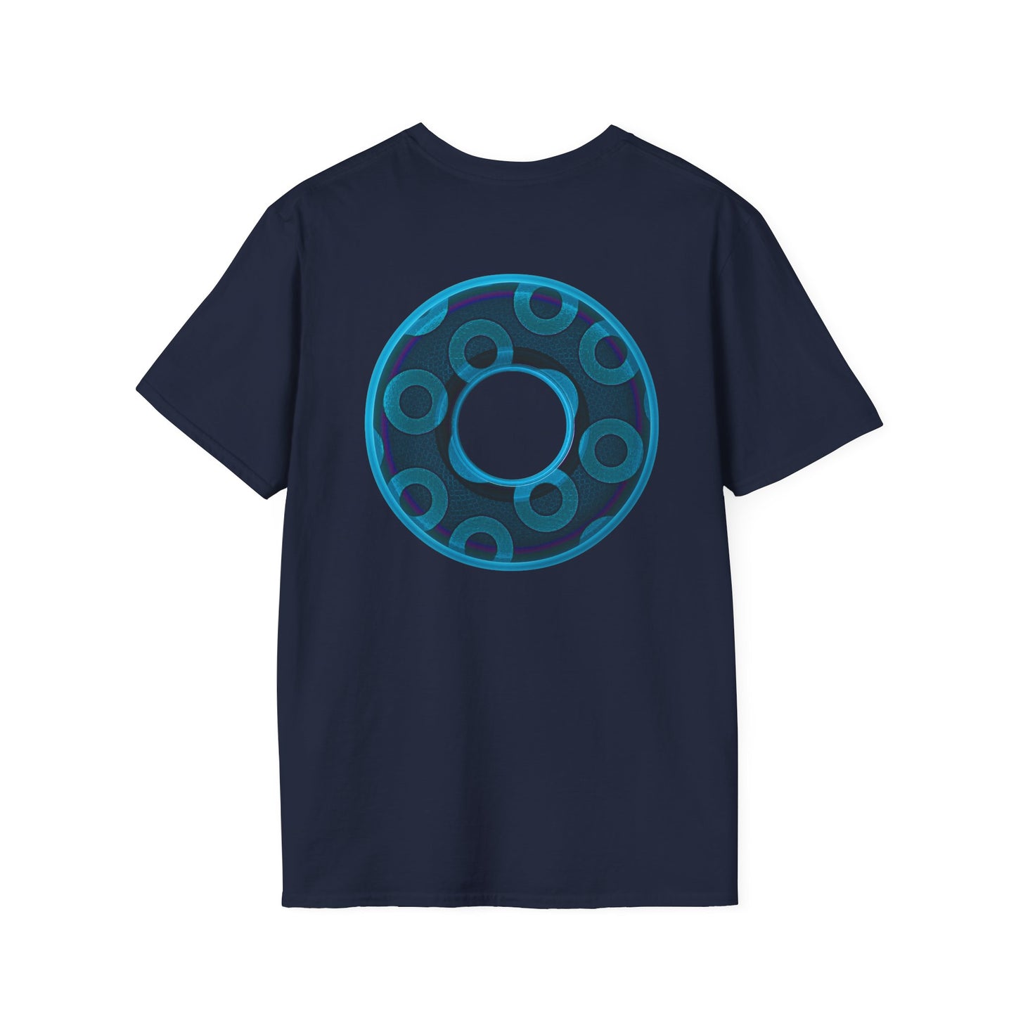 Plain Donuts/Unisex Soft-Style - "Plain Rustic Paradoxical Donuts" - light blue/dark blue donuts