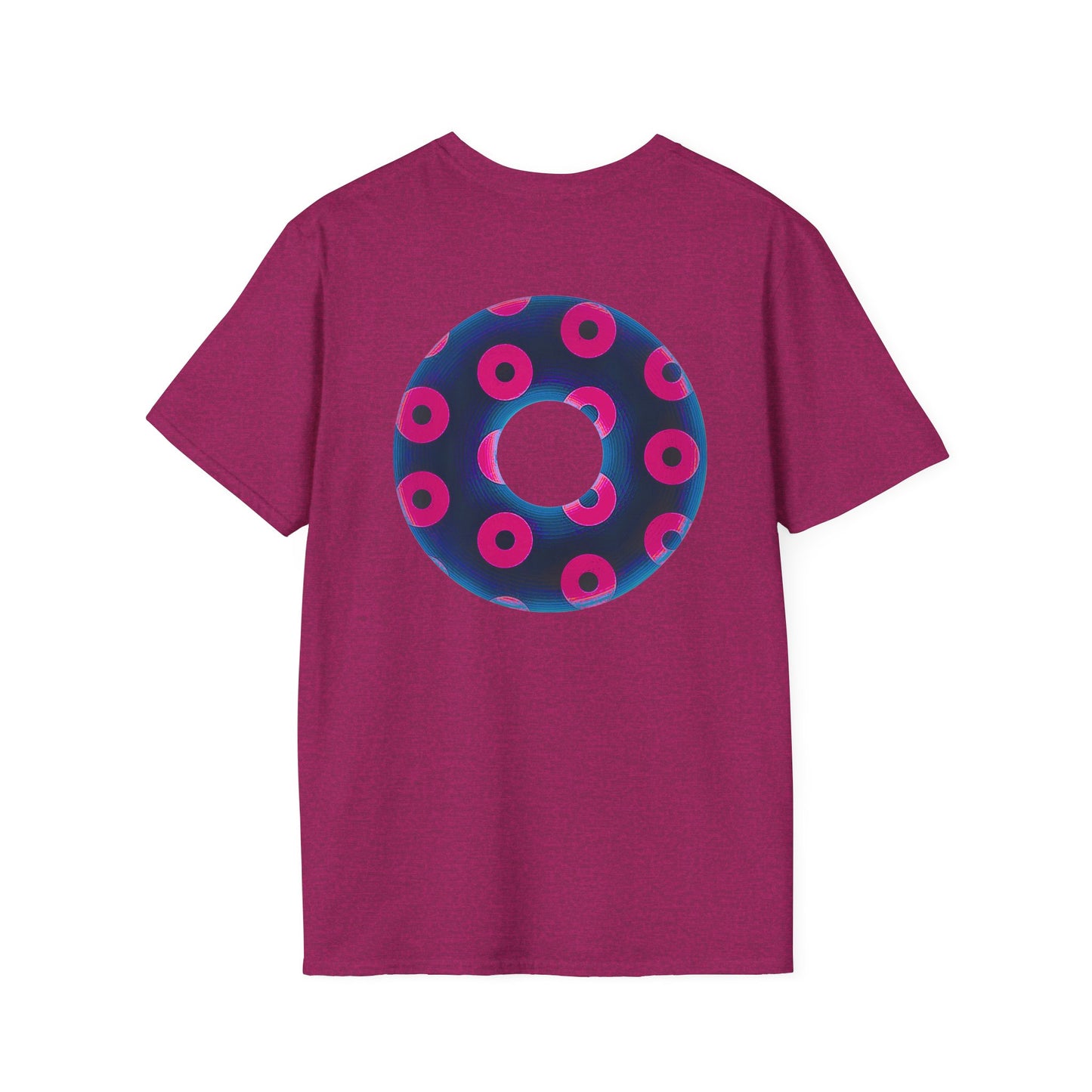 Plain Donuts/Unisex Soft-Style - "Plain Blimpy Paradoxical Donuts" - dark blue/hot pink donuts