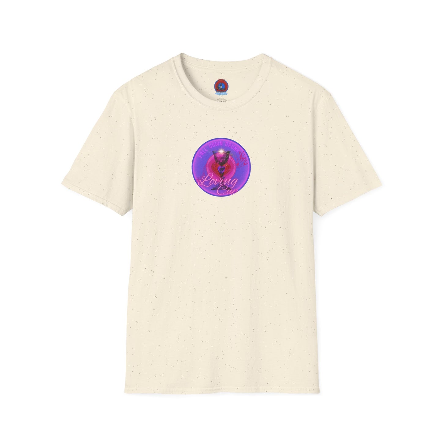 Classic Donut Tee - Unisex Soft-Style - "The Loving Donut' - vivid purple/magenta donut