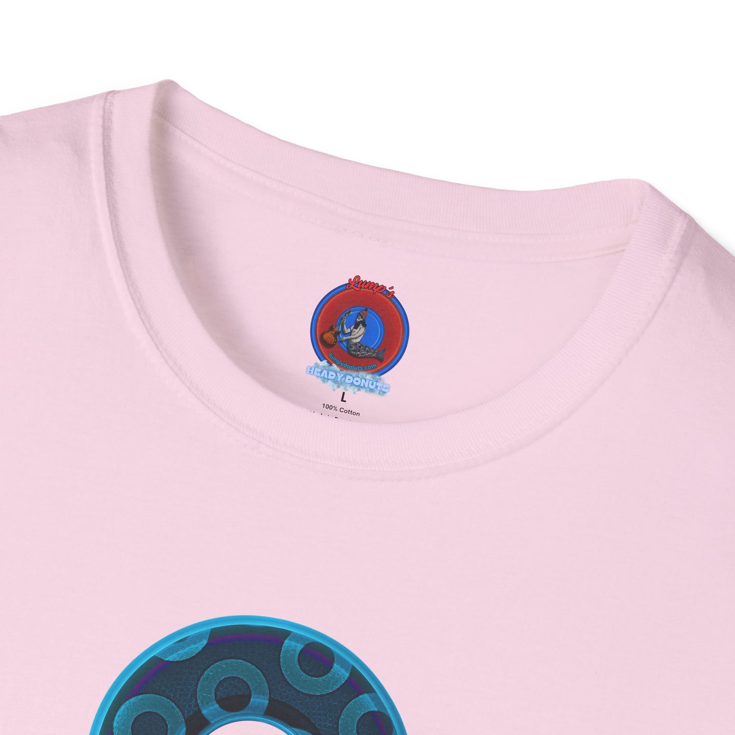 Plain Donuts/Unisex Soft-Style - "Plain Rustic Paradoxical Donuts" - light blue/dark blue donuts