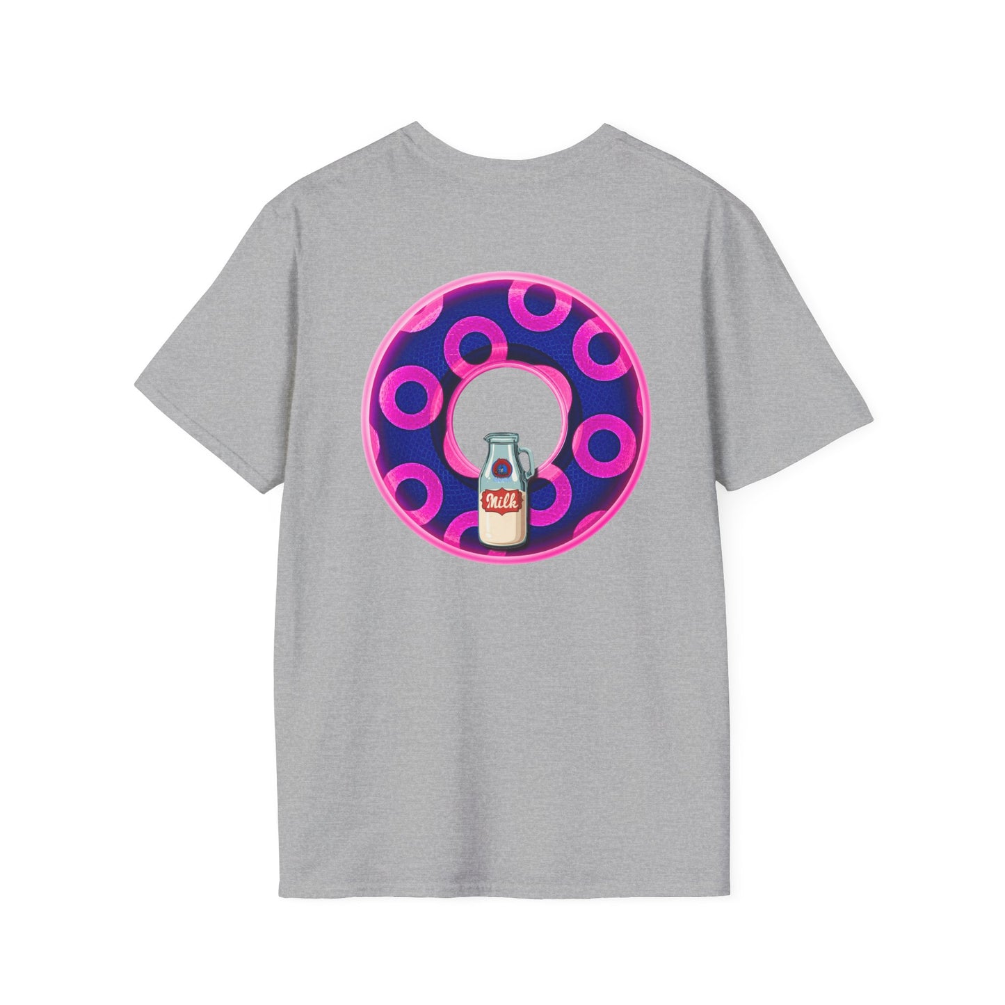 Classic Donut Tee - Unisex Soft-Style - "Wooked Cream - YEMSG Donut " -blue/pink rustic paradox donut - variant 5