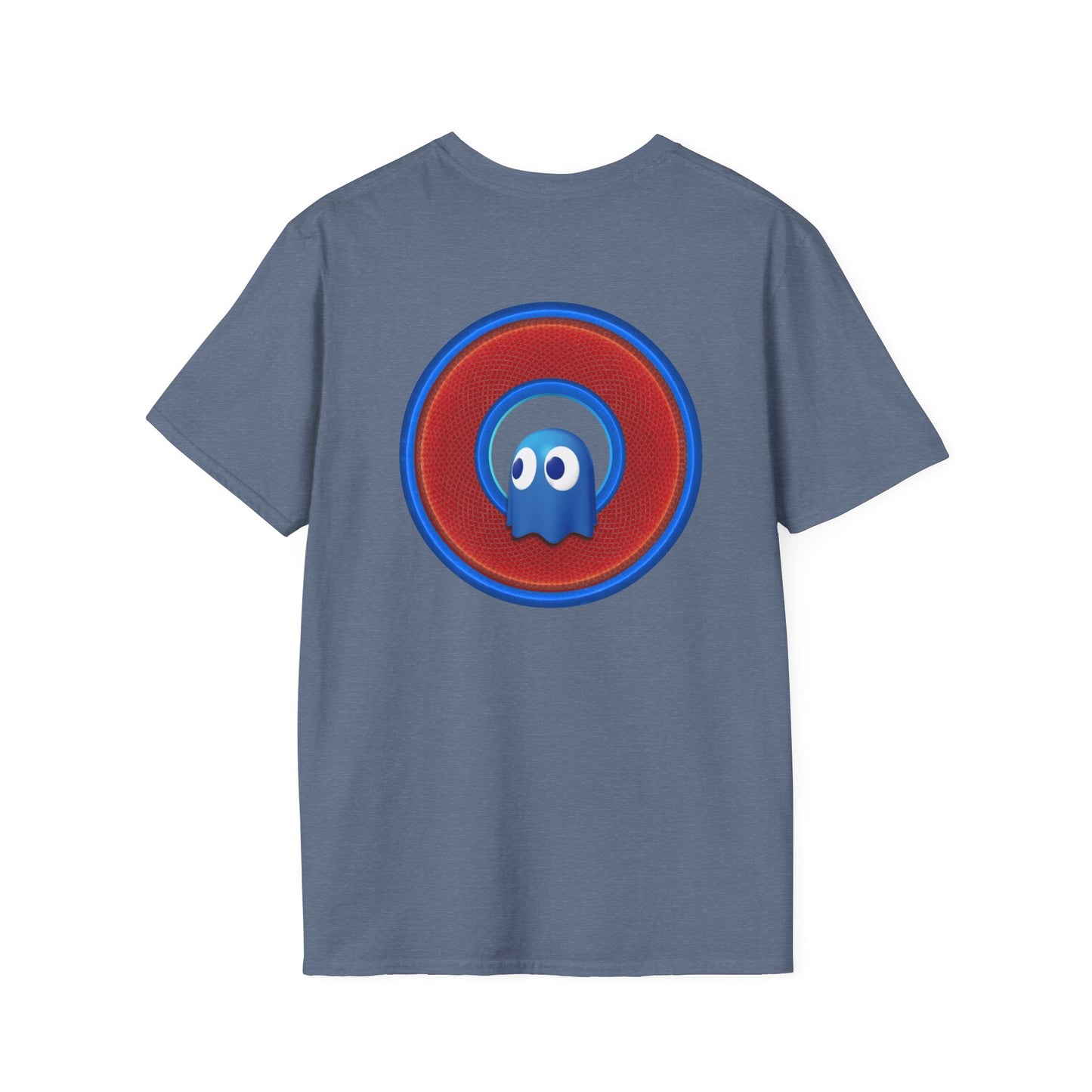 Classic Donut Tee - Unisex Soft-Style - "The Story of the Donut - a Ghostly Good Time" - variant 2 - blue/blue donut