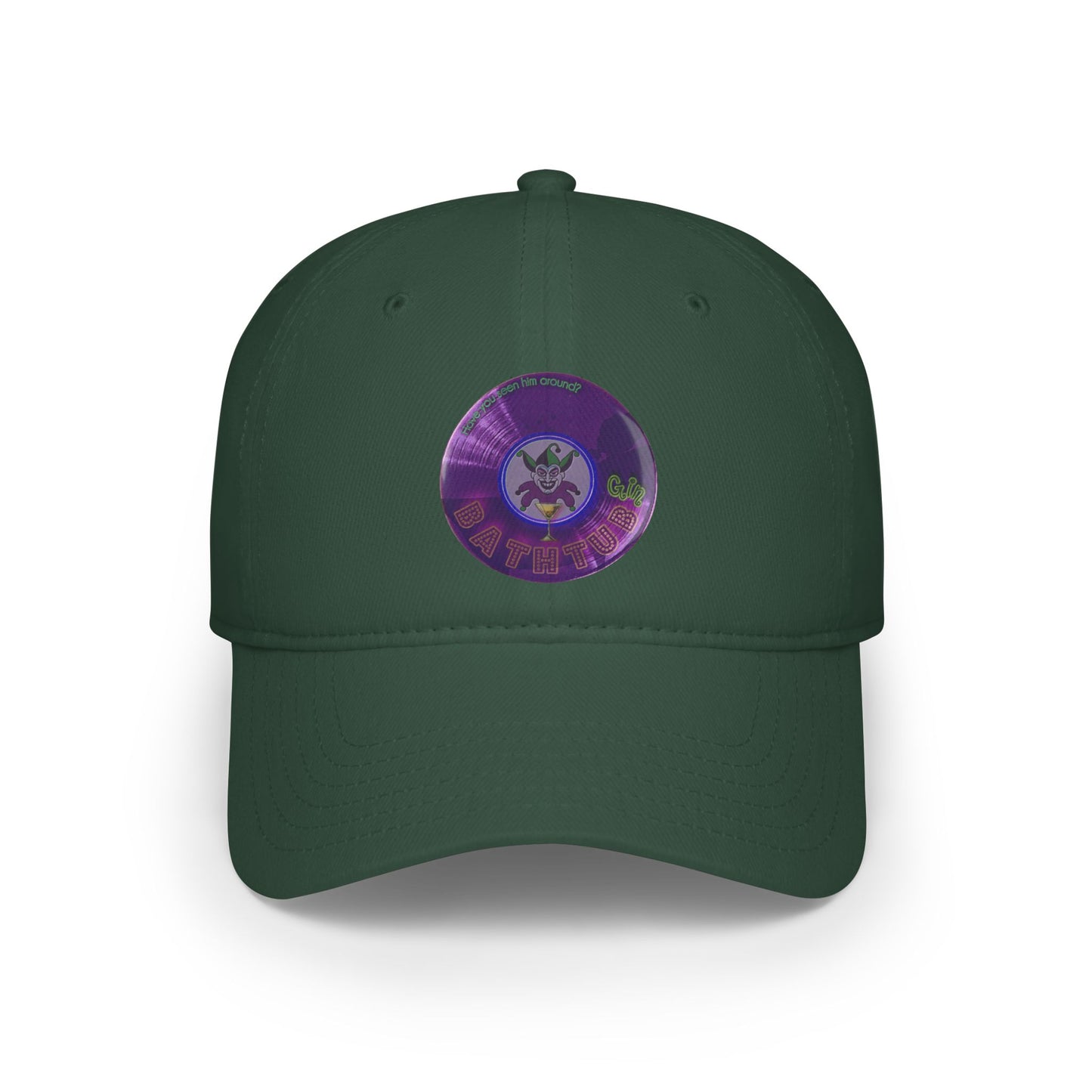 Lumpy Donut Baseball Cap - "The Joker's Personal Cap - Troubadour Edition" - variant 3 - vivid purple record donut w/