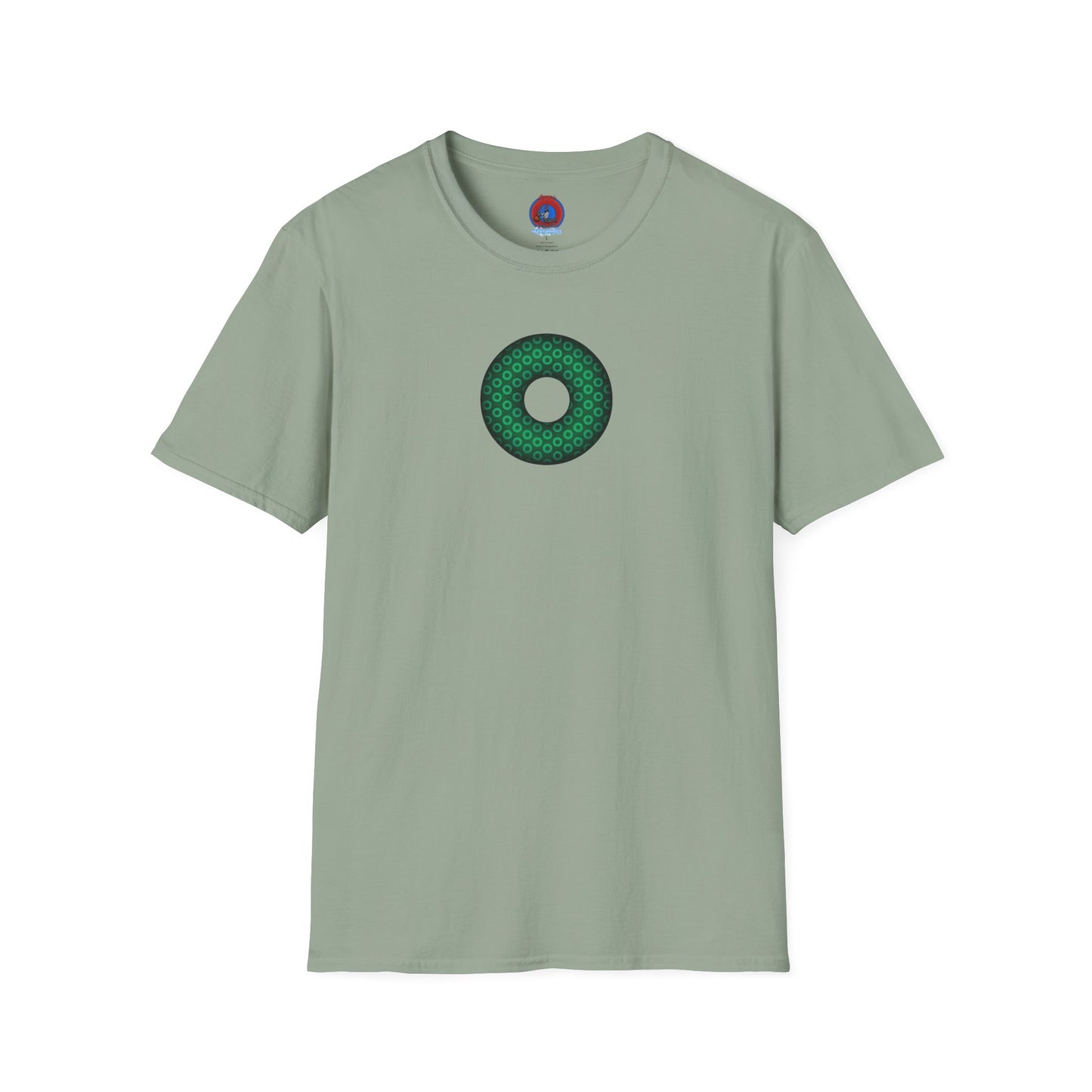 Plain Donuts/Unisex Soft-Style - "Plain Paradoxical Grided Donuts" - green/dark green donuts