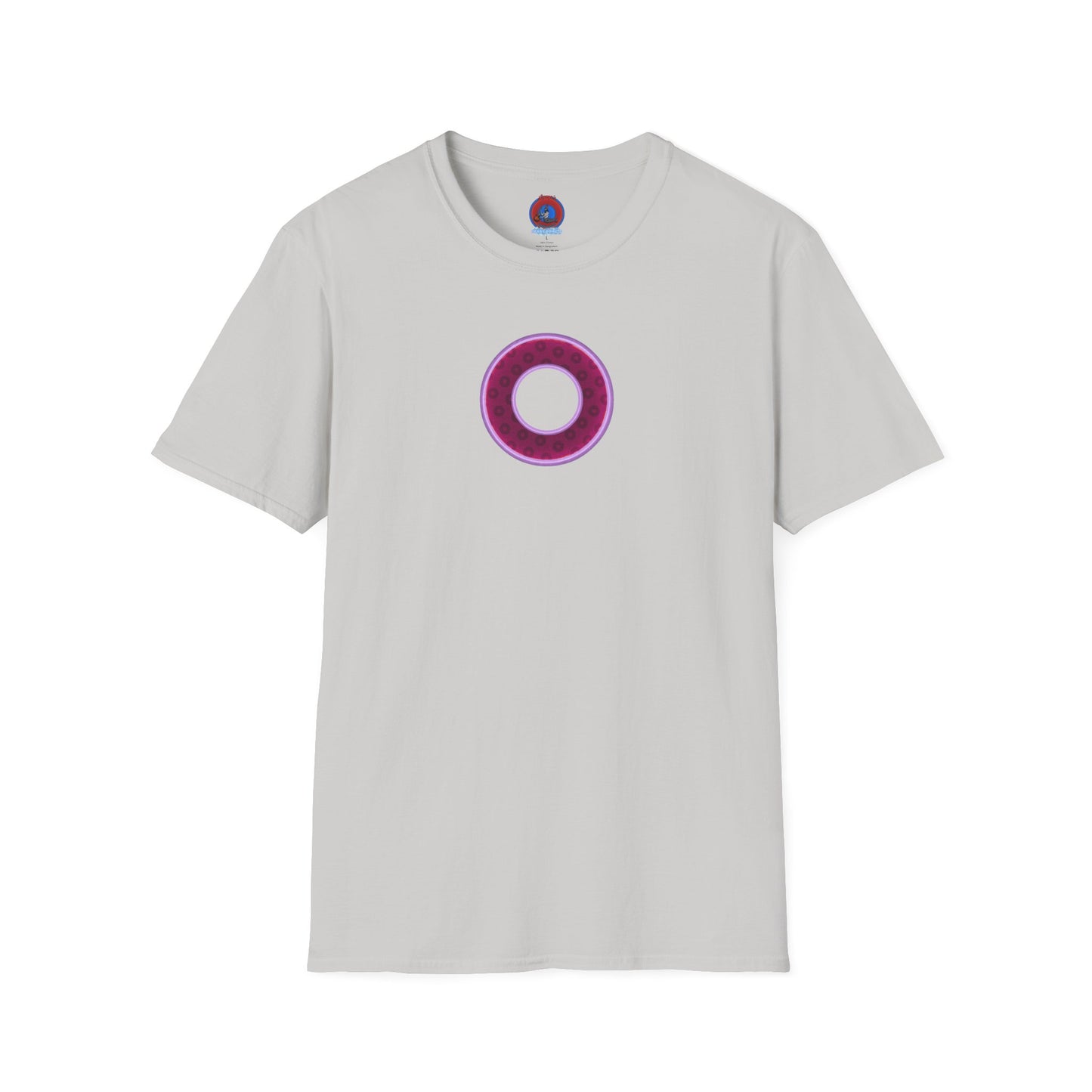 Plain Donuts/Unisex Soft-Style - "Plain Wide Mouthed Paradoxical Donuts" - red-purple/light purple donuts