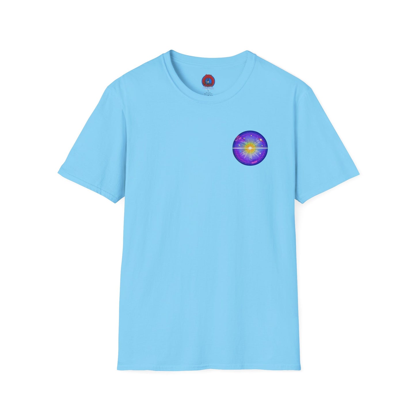 Classic Donut Tee - Unisex Soft-Style - "The Quite Profound Donut" - series 1.0  - blue/purple/magenta donut