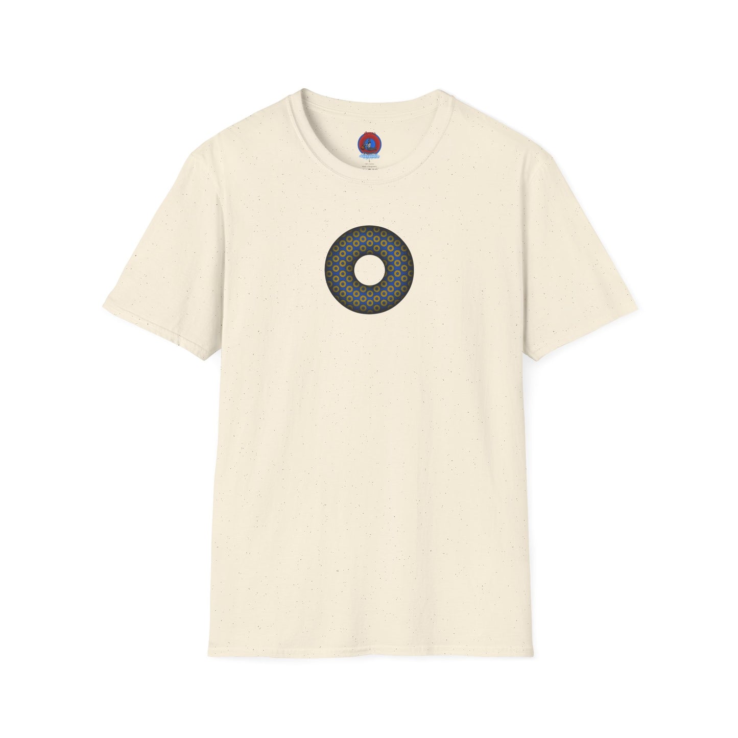 Plain Donuts/Unisex Soft-Style - "Plain Paradoxical Grided Donuts" - bronze/dark blue donuts