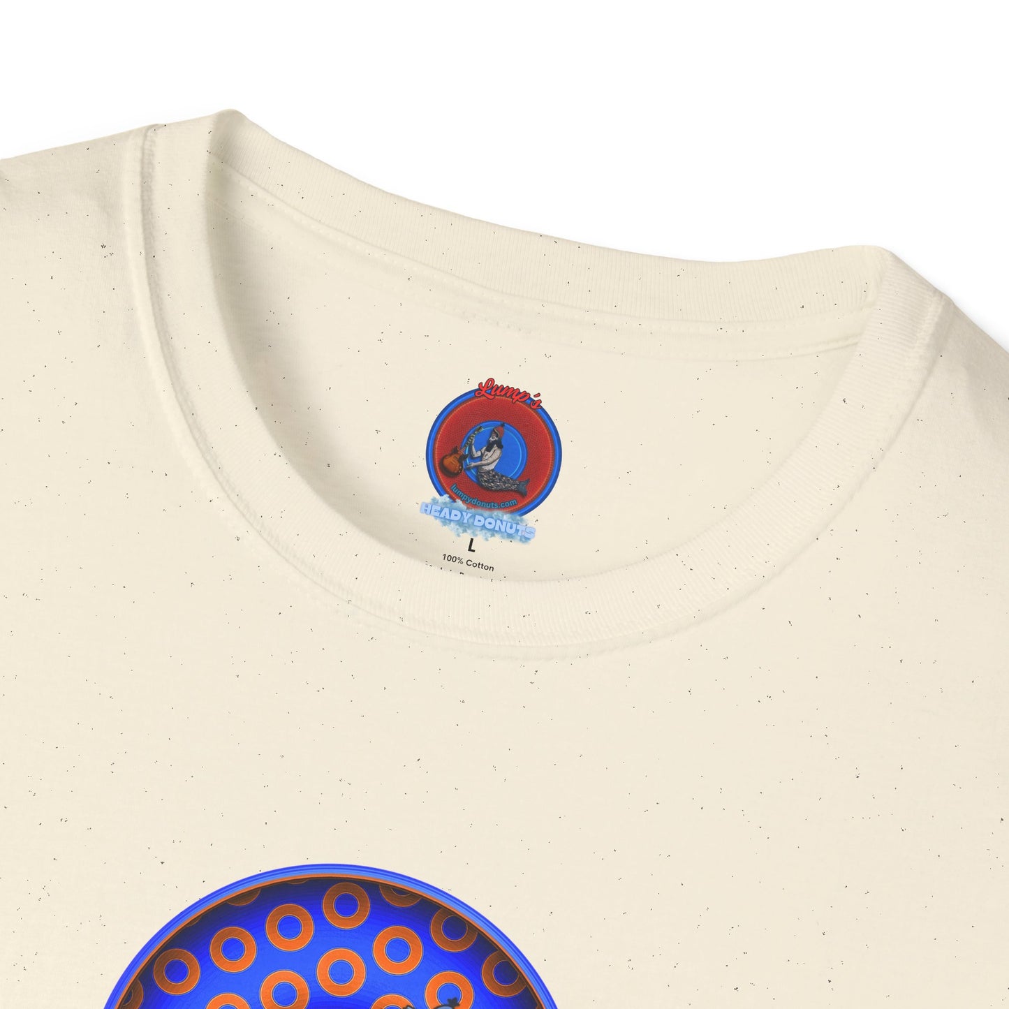 Classic Donut Tee - Unisex Soft-Style - "Diedrich Knickerbocker's Donut" - blue/orange caviar paradox donut - variant 2