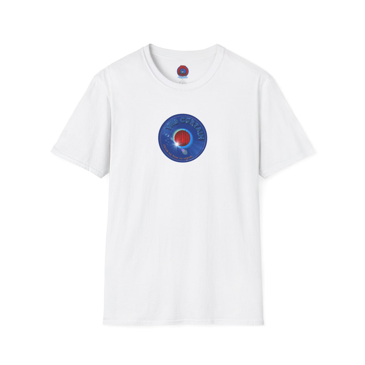 Classic Donut Tee - Unisex Soft-Style - "The Donut Without" - series 1.0  - variant 1 - vivid blue record donut