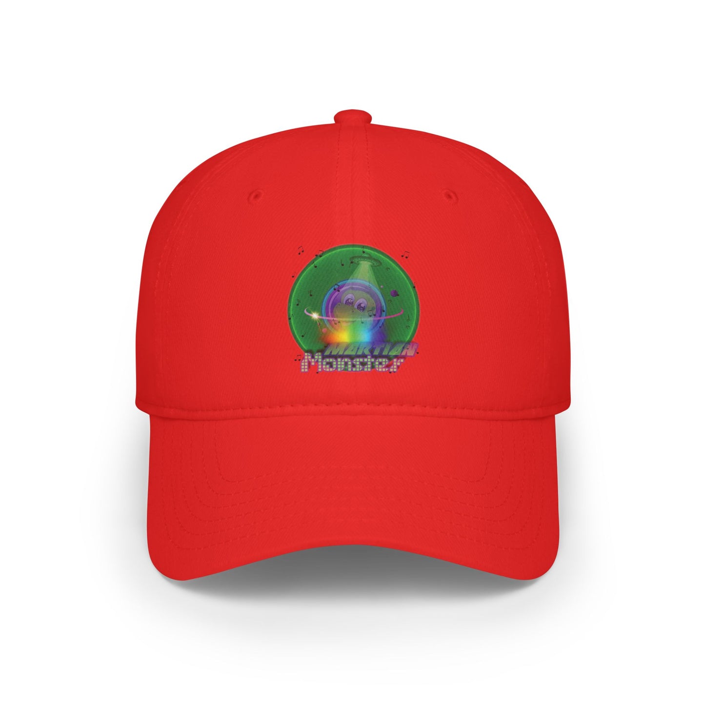 Lumpy Donut Baseball Cap - "My Phavorite Martian" - vivid green donut w/