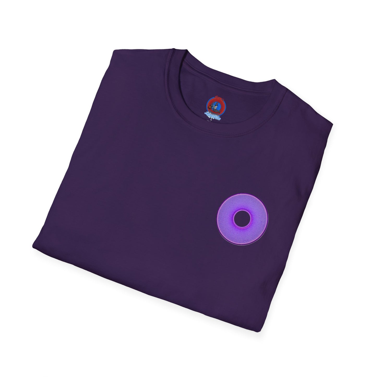 Classic Donut Tee - Unisex Soft-Style - "The Joker's Personal Tees - Troubadour Edition" - series 1.0 - variant 1 - purple donut