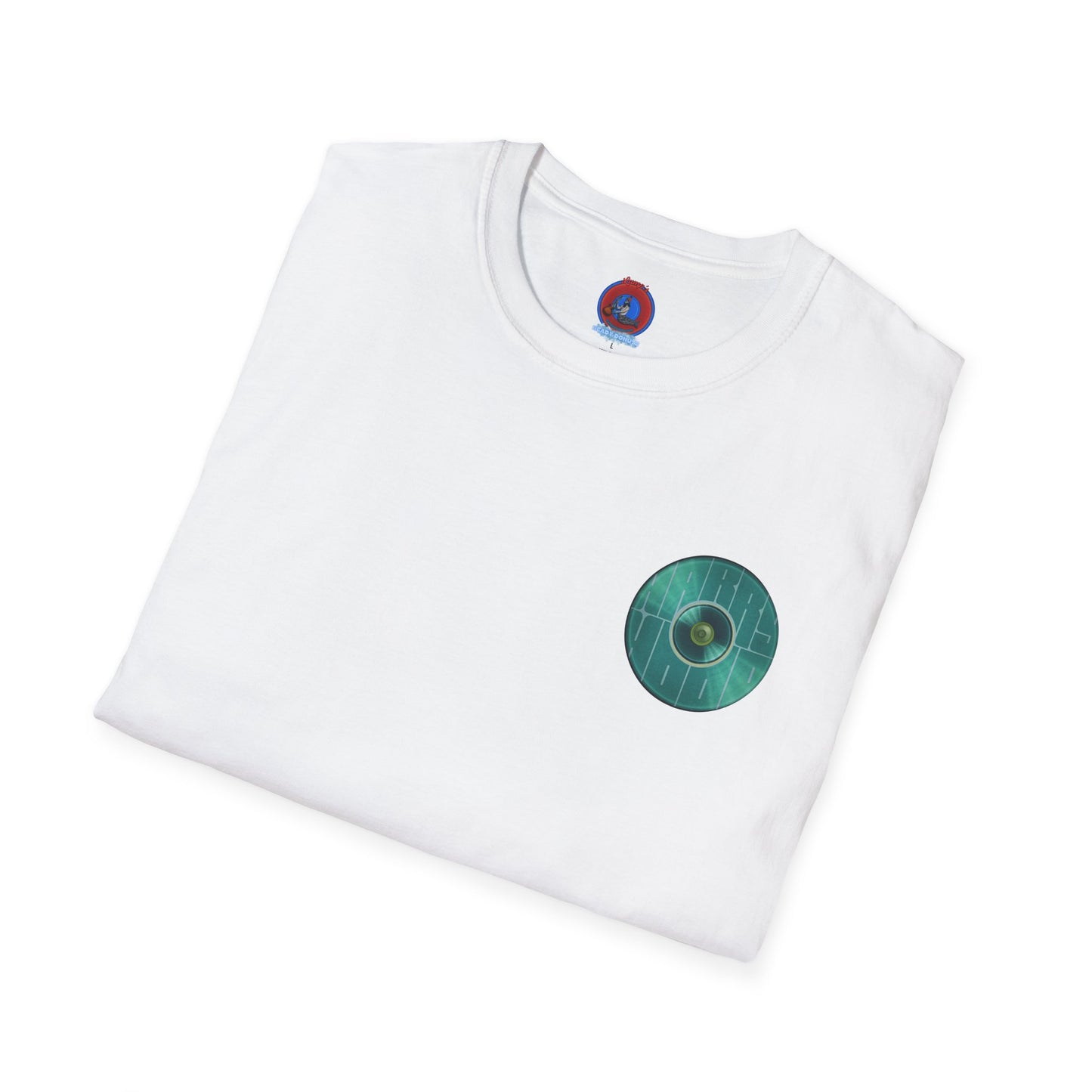 Classic Donut Tee - Unisex Soft-Style - "Harry's Hoodlum Donut" - series 1.0  - variant 3 - green donut(s)