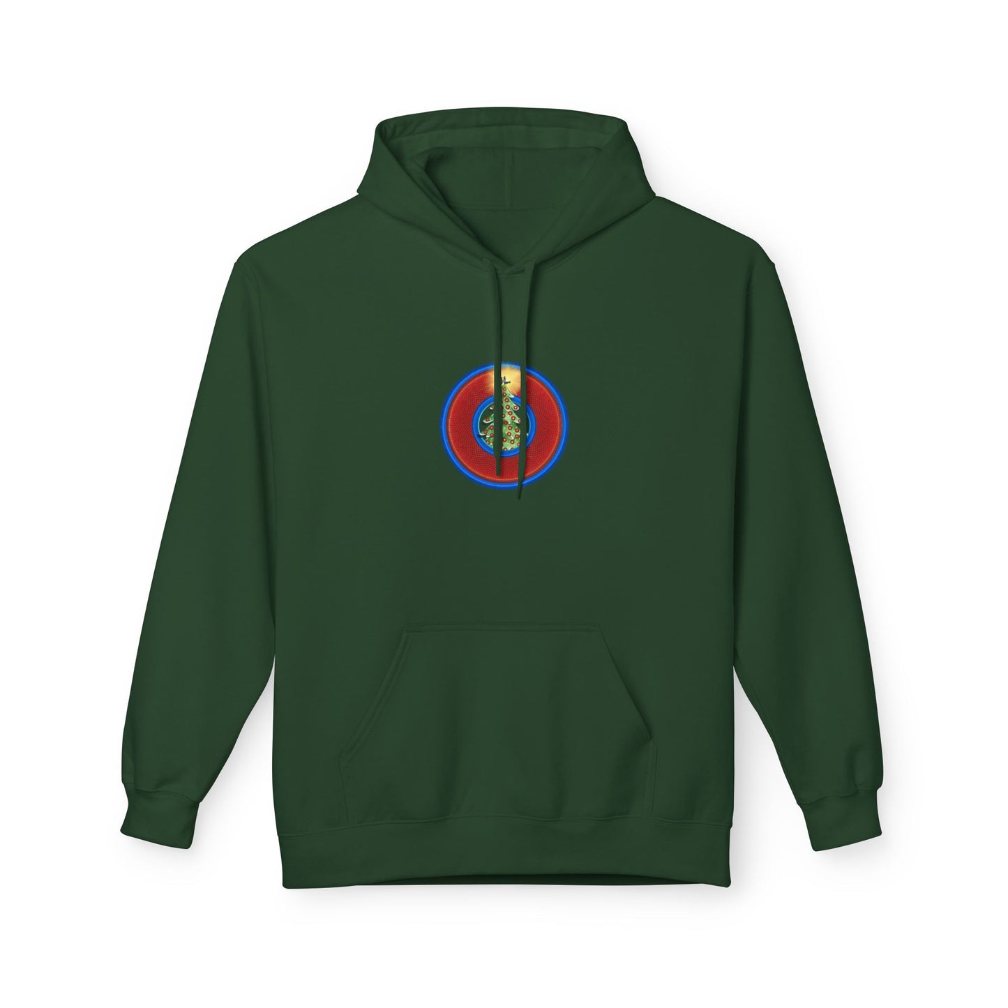 Fleece Harry Hoodies [Midweight Soft-style] - "It's Always Phishmas in Philly" - red rustic donut