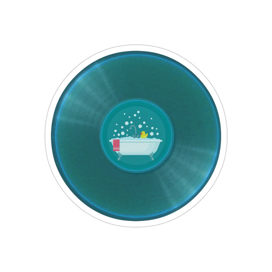 Donut Bumper/Outdoor Sticker - "Rubber Ducky's One & Only Donut" - aquamarine donut - [Die-Cut] 6"x 6"