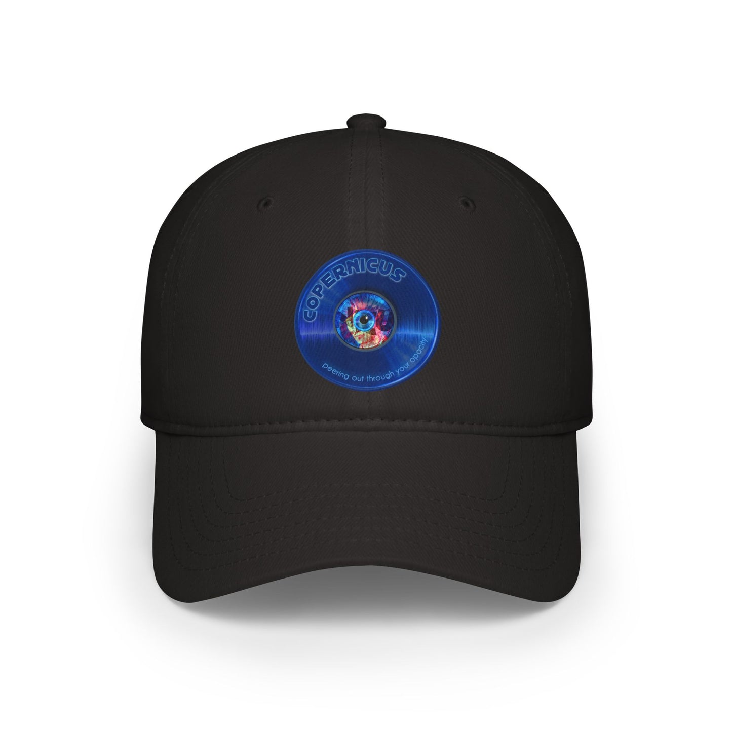 Lumpy Donut Baseball Cap - "Drunken Copernicus Cap" - variant 1 - vivid blue donut w/