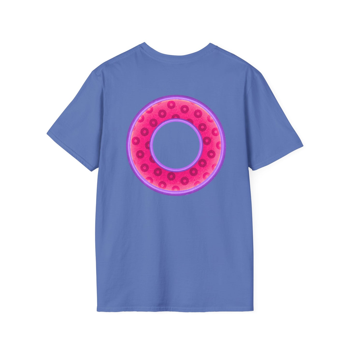 Plain Donuts/Unisex Soft-Style - "Plain Wide Mouthed Paradoxical Donuts" - magenta/light purple donuts