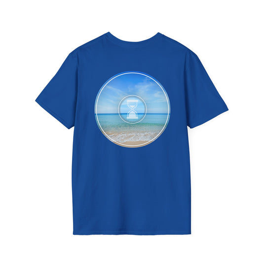 Classic Donut Tee - Unisex Soft-Style - "Still Loading Sand" - vivid blue  pic donut - variant 1