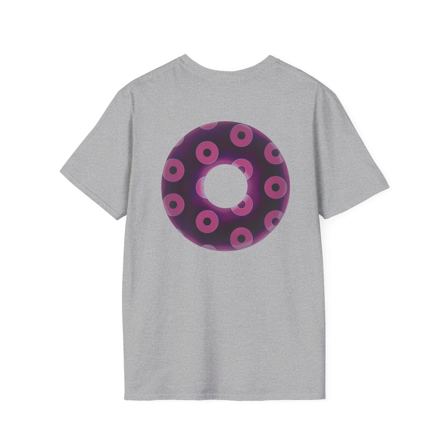 Plain Donuts/Unisex Soft-Style - "Plain Blimpy Paradoxical Donuts" - light magenta/red violet donuts