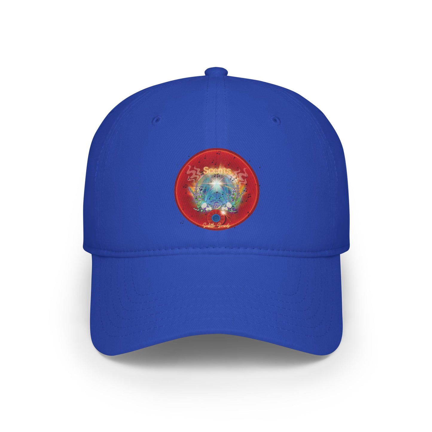 Lumpy Donut Baseball Cap - "The Scented & Subtly Delicious Donut Cap" - vivid red donut w/
