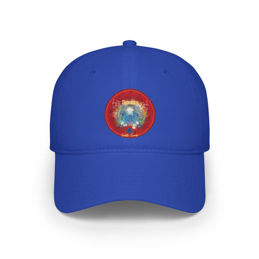 Lumpy Donut Baseball Cap - "The Scented & Subtly Delicious Donut Cap" - vivid red donut w/