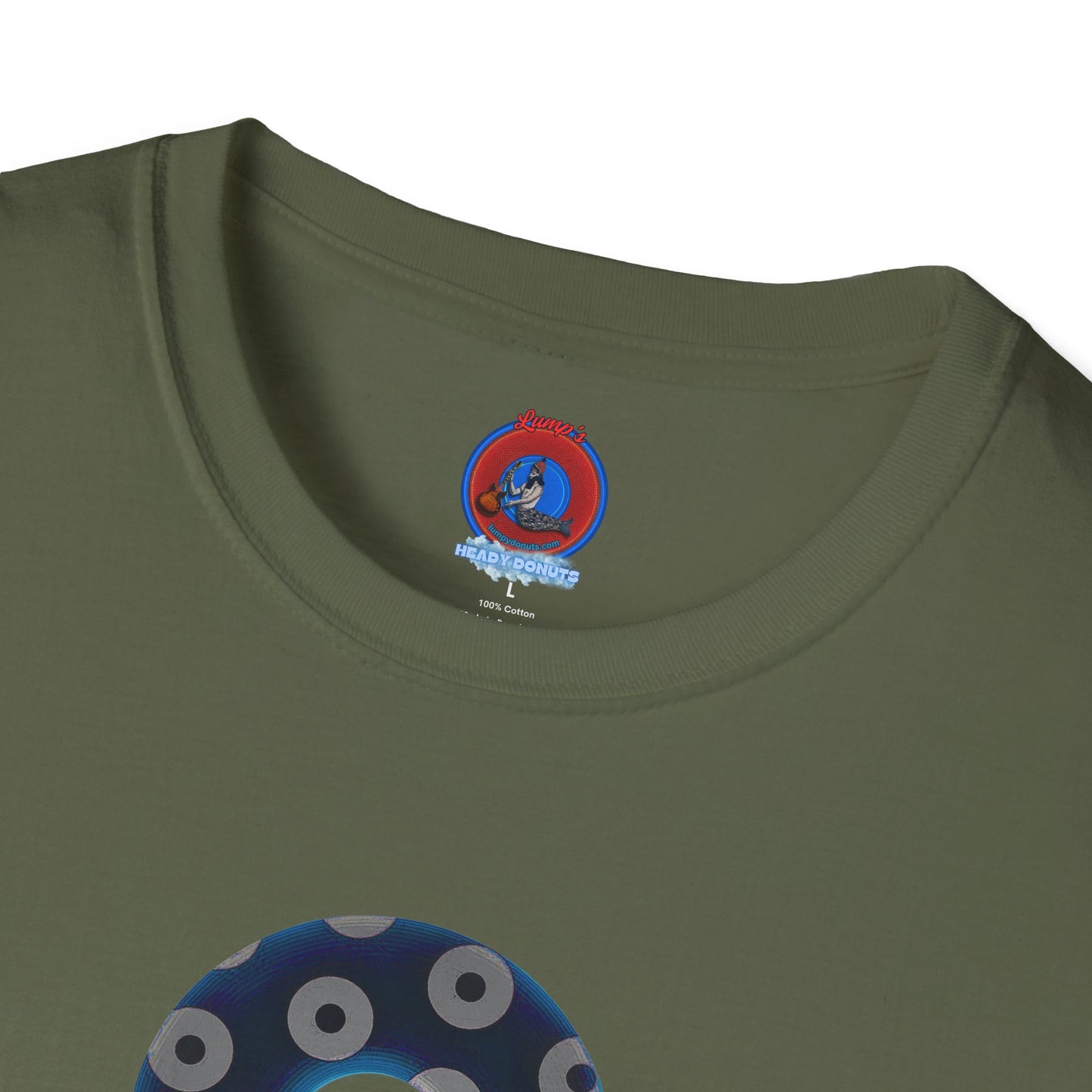 Plain Donuts/Unisex Soft-Style - "Plain Blimpy Paradoxical Donuts" - dark blue/off-white donuts