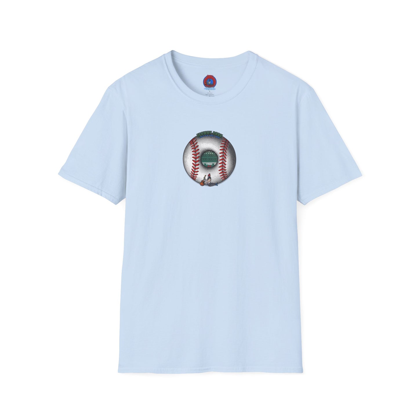 Classic Donut Tee - Unisex Soft-Style - "Phenway Ballpark Donuts" - white/red major league donut - variant 6