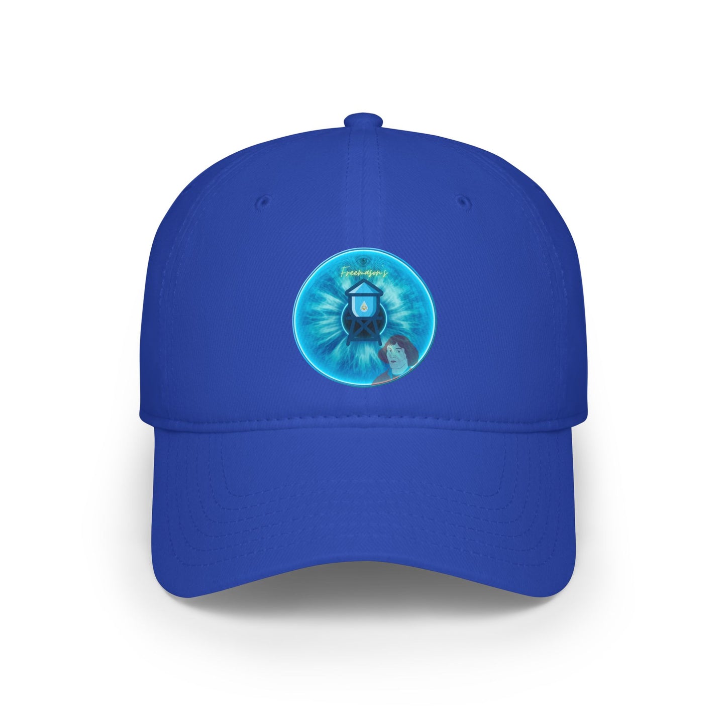 Lumpy Donut Baseball Cap - "The Peering Donut Cap of Opacity" - variant 3 - light blue idonut w/