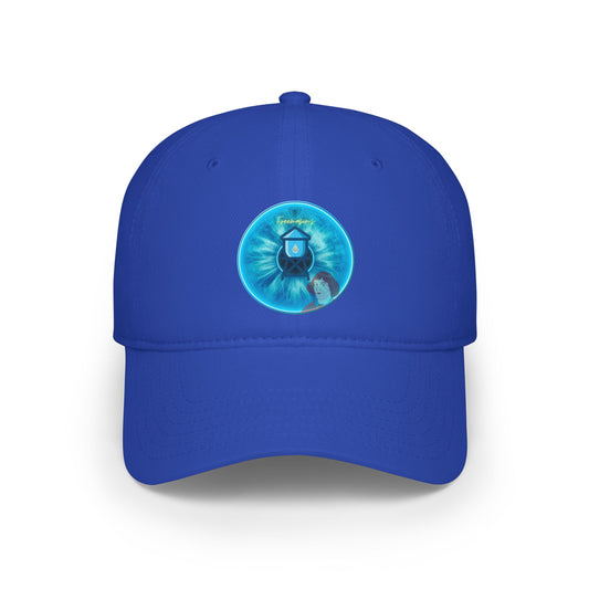 Lumpy Donut Baseball Cap - "The Peering Donut Cap of Opacity" - variant 3 - light blue idonut w/