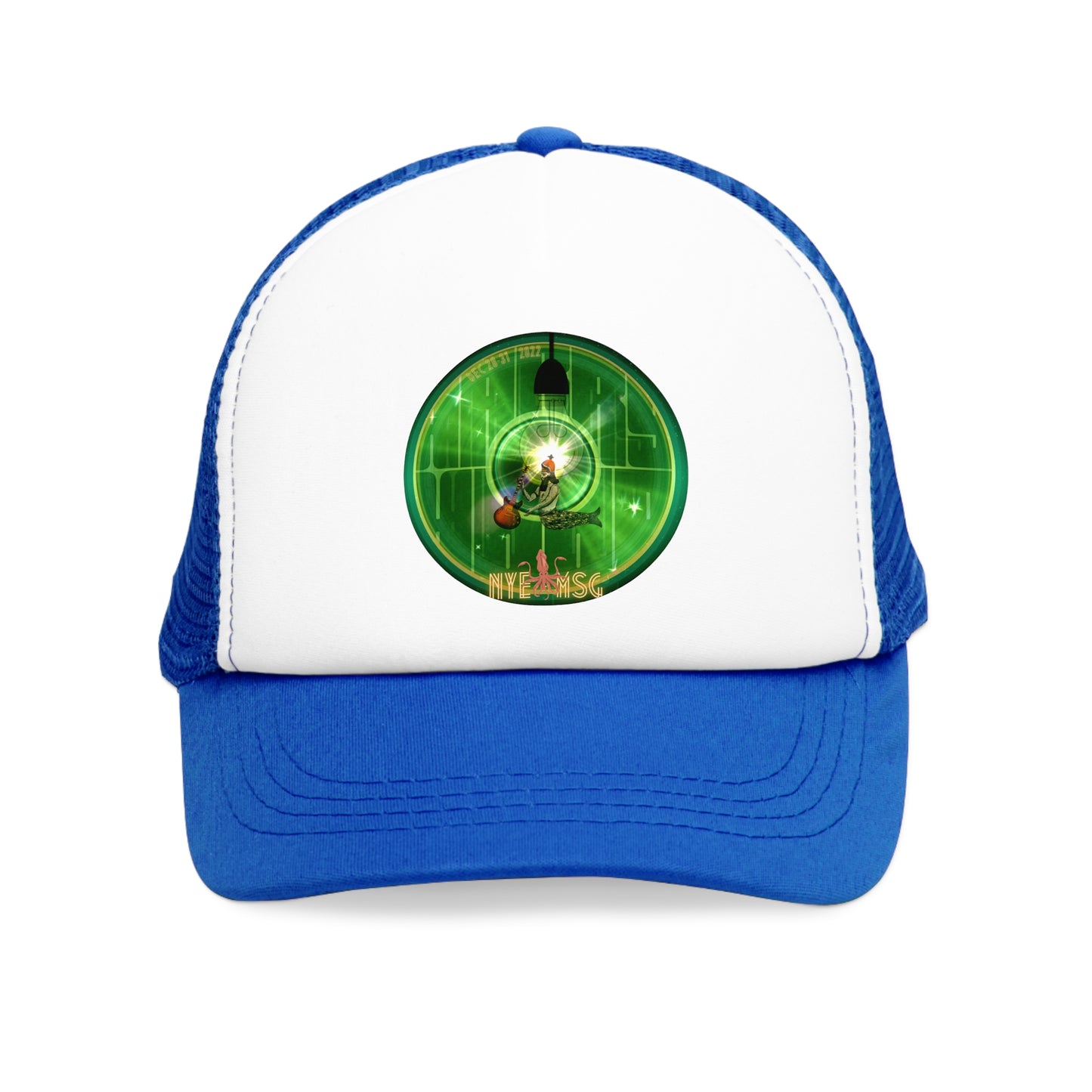 Lumpy Trucker Hat - "Where'd Harry Go? He Left This Hat" - variant 5 w/light bulb, Oannes - NYE MSG 2022 edition - green donuts